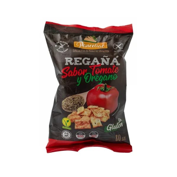 PANCELIAC Regañás sabor tomate y orégano 80 g. - 0.08 kg - Imagen del producto en Findit
