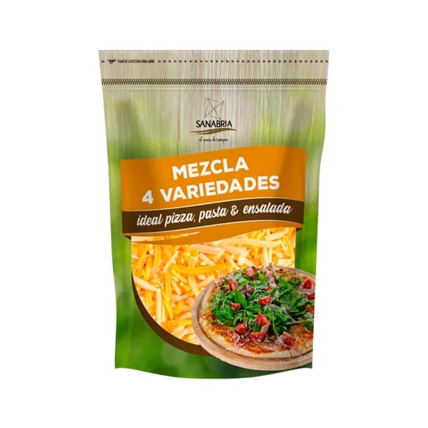 SANABRIA Queso rallado 4 variedades 150 g. - 0.15 kg - Imagen del producto en Findit
