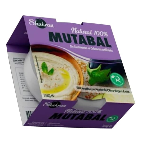 SHUKRAN Mutabal (crema de berenjena) elaborado con aceite de oliva virgen extra SHUKRAN 200 g. - 0.18 kg - Imagen del producto en Findit