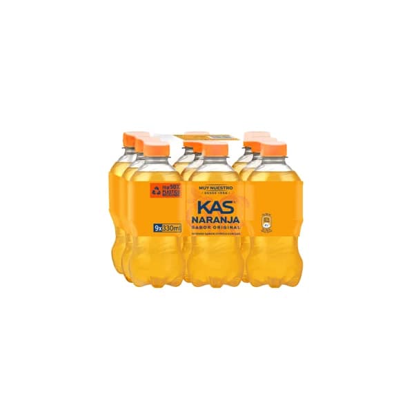 KAS Refresco de naranja Junior pack 9 uds x 33 cl. - 2.97 l - Imagen del producto en Findit