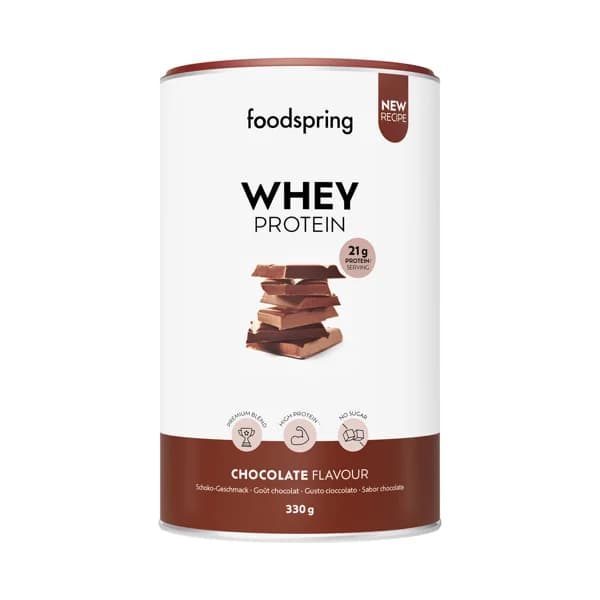 FOODSPRING Proteina en polvo blend premium Whey con sabor a chocolate 330 g. - 0.33 kg - Imagen del producto en Findit