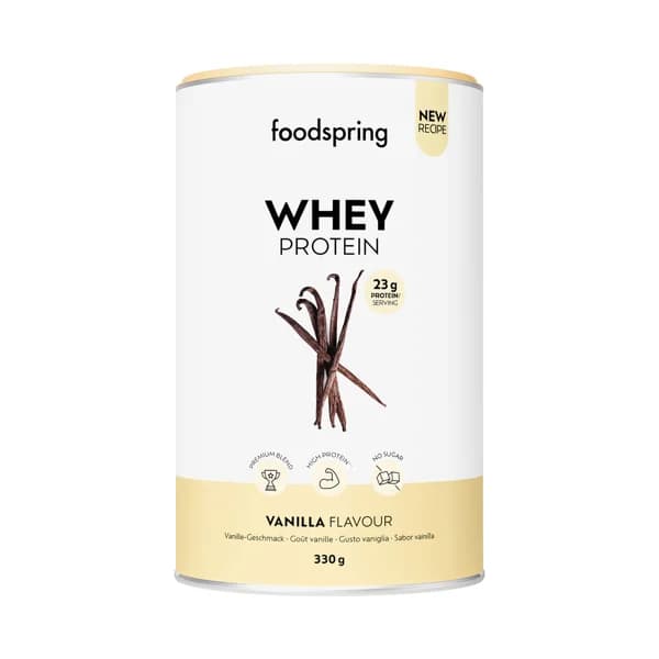 FOODSPRING Proteina en polvo blend premium Whey con sabor a vainilla 330 g. - 0.33 kg - Imagen del producto en Findit