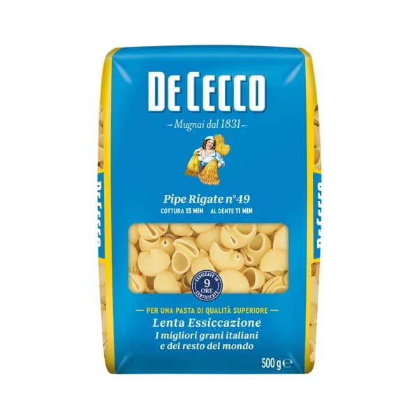 DE CECCO Pipe rigate 500 g. - 0.5 kg - Imagen del producto en Findit
