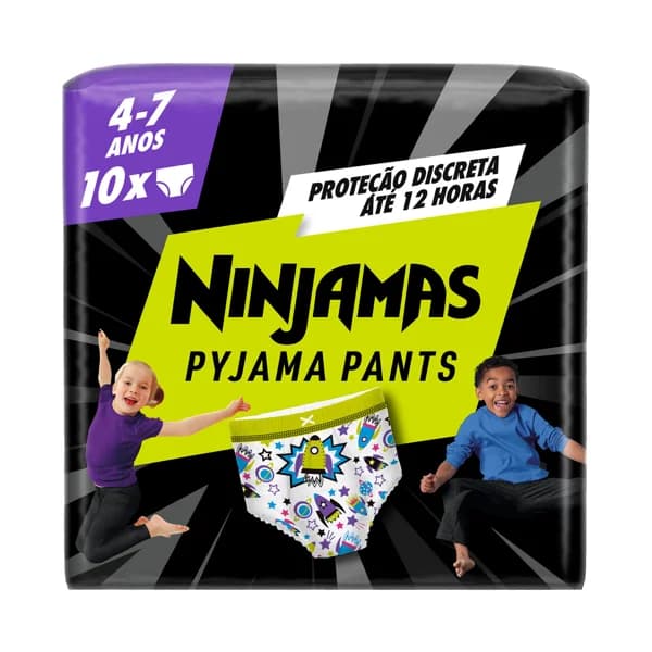 DODOT Ninjamas Pañal branguita unisex para pijama para niños de 4-7 años o de 17 a 30 kg 10 uds. - 1 ud - Imagen del producto en Findit