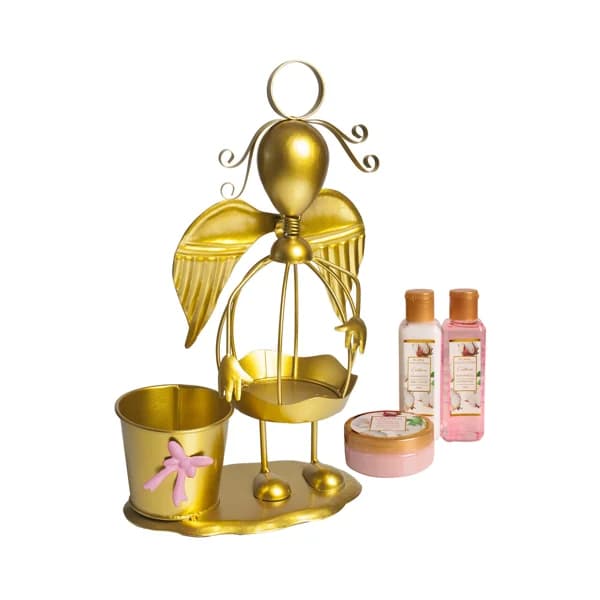 POKHARA Floral collection cotton Angel dorado con productos para la higiene y el cuidado femenino. - 1 ud - Imagen del producto en Findit