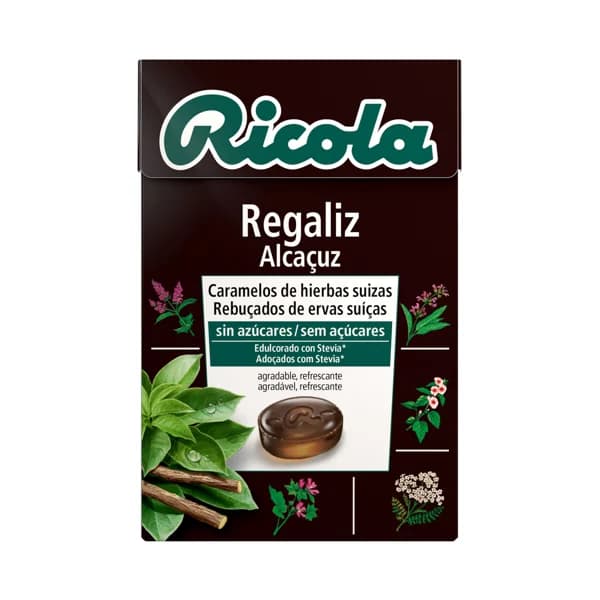 RICOLA Caramelos de regaliz y hierbas suizas, sin azúcares y con Stevia RICOLA 50 g. - 0.05 kg - Imagen del producto en Findit