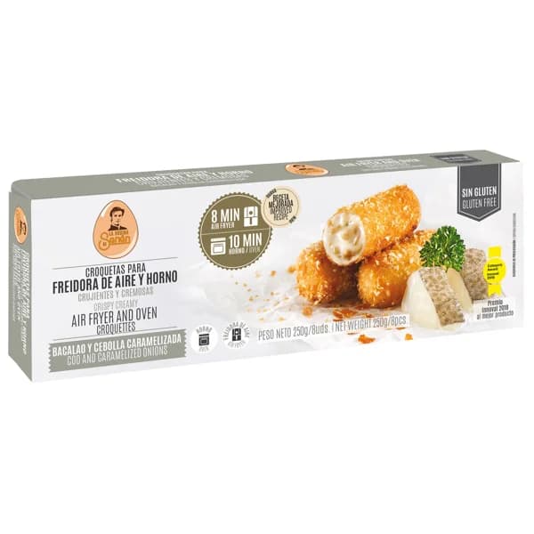 LA COCINA DE SENÉN Croquetas congeladas de bacalao y cebolla caramelizada 8 uds. 200 g. - 0.2 kg - Imagen del producto en Findit