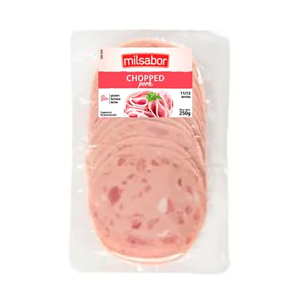 MILSABOR Chopped de cerdo, cortado en lonchas 250 g. - 0.25 kg - Imagen del producto en Findit