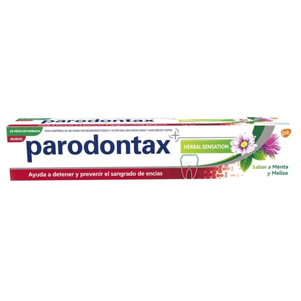 PARODONTAX Pasta de dientes con sabor a menta y melisa para prevenir el sangrado de las encías PARODONTAX Herbal sensations 75 ml. - 0.08 l - Imagen del producto en Findit
