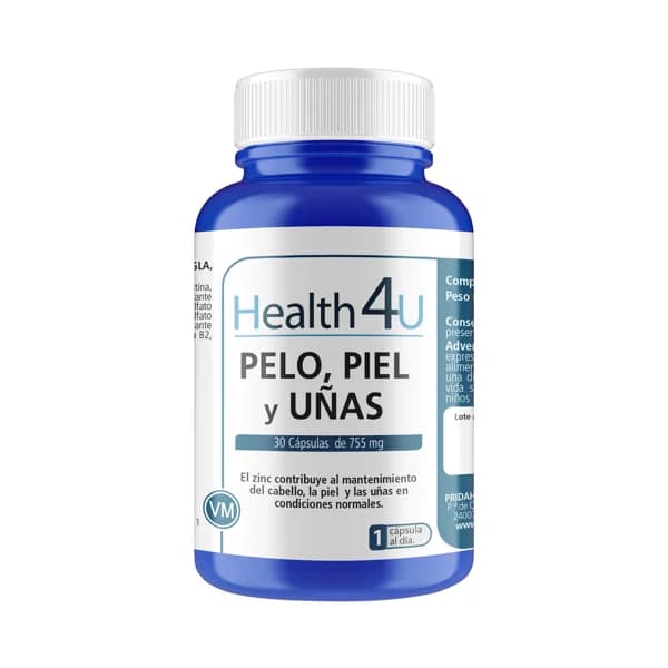 HEALTH 4 U Complemento nutricional para la mejora del aspecto del pelo, la piel y las uñas 30 Cápsulas. - 1 ud - Imagen del producto en Findit