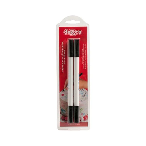 DEKORA Rotulador comestibles de color negro 2 Uds. - 1 ud - Imagen del producto en Findit