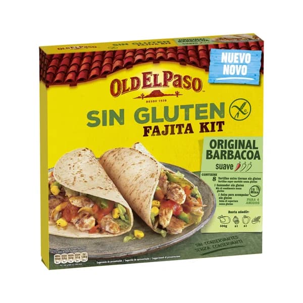 OLD EL PASO Fajitas kit, sin gluten OLD EL PASO 462 g. - 0.46 kg - Imagen del producto en Findit