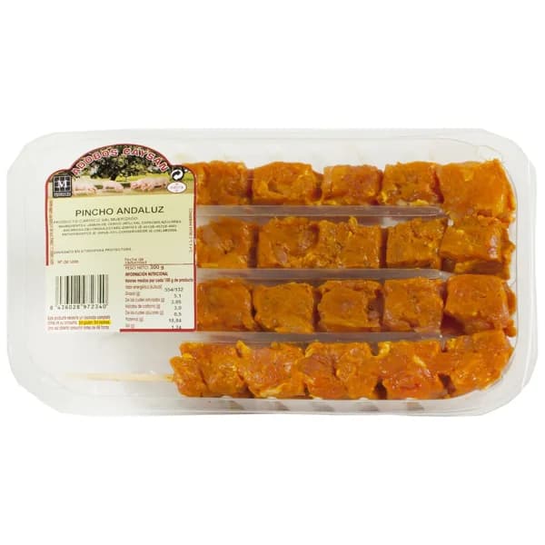Bandeja con pinchos de jamón de cerdo con adobo andaluz CAYSAN - 0.3 kg - Imagen del producto en Findit