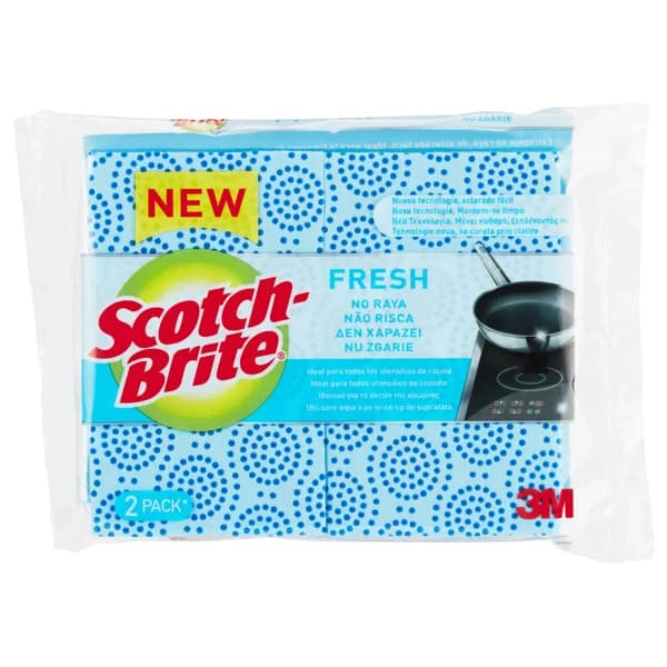 SCOTCH-BRITE Fresh Estropajo que no raya, ideal para los utensilios de cocina 2 uds. - 1 ud - Imagen del producto en Findit