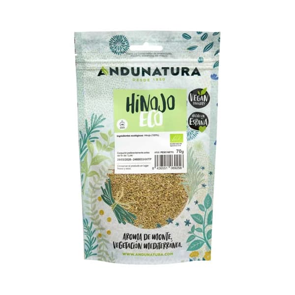 ANDUNATURA Hierbas para infusión de hinojo ecológico 70 g. - 0.07 kg - Imagen del producto en Findit