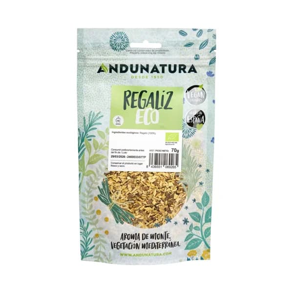 ANDUNATURA Hierbas para infusión de regaliz ecológico 70 g. - 0.07 kg - Imagen del producto en Findit