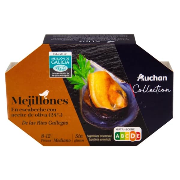 ALCAMPO GOURMET Mejillones en escabeche 69 g. - 0.07 kg - Imagen del producto en Findit