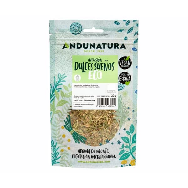 ANDUNATURA Tisana duerme bien bolsa kraft 30 g. - 1 ud - Imagen del producto en Findit