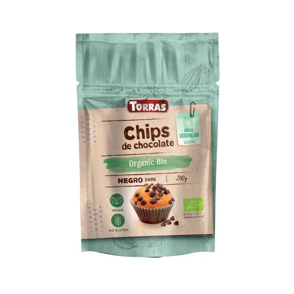 TORRAS Chips de chocolate negro, 52 % cacao, ecológico TORRAS 200 g. - 0.2 kg - Imagen del producto en Findit