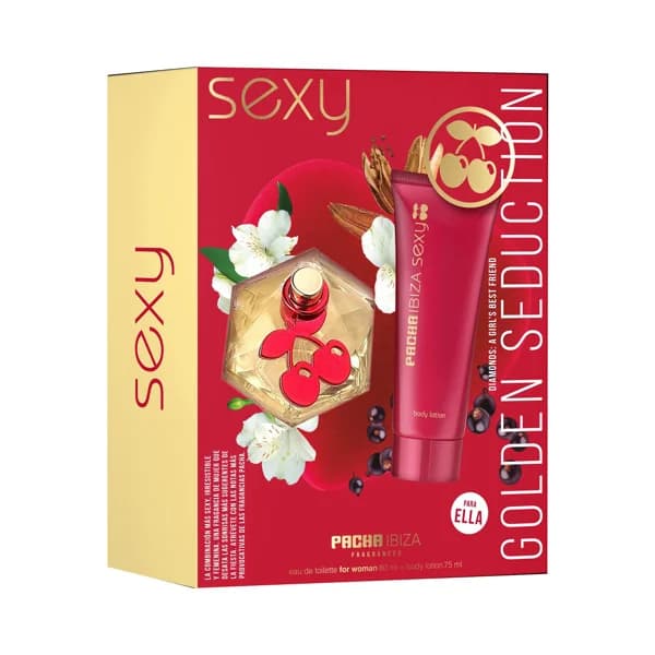 PACHA Sexy golden seduction Estuche para mujer con colonia y loción corporal. - 1 ud - Imagen del producto en Findit
