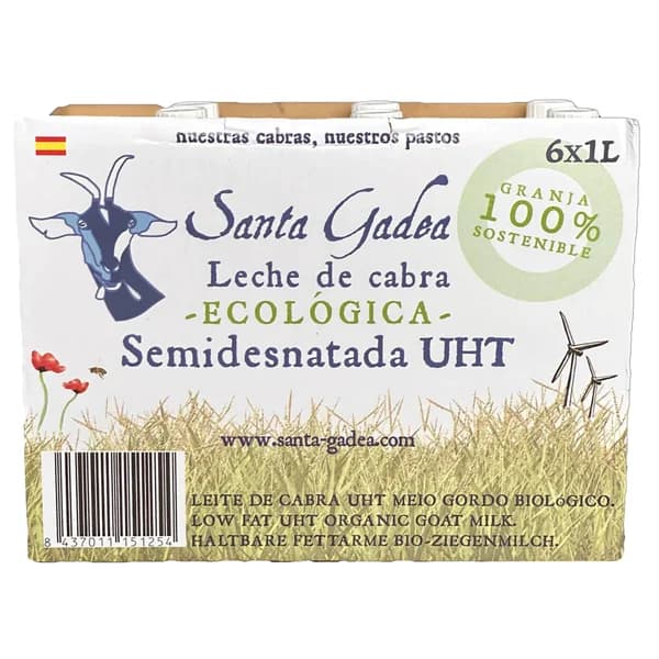 SANTA GADEA Leche de cabra ecológica Pack de 6 botellas de 1 L. - 1 l - Imagen del producto en Findit