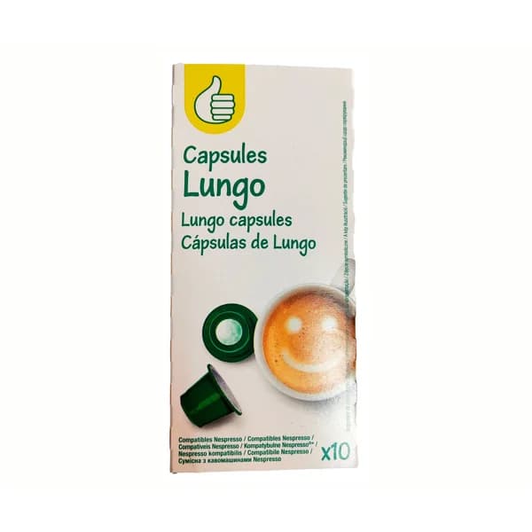 PRODUCTO ECONÓMICO ALCAMPO Café cápsulas lungo 10 ud 50 g. - 0.05 kg - Imagen del producto en Findit