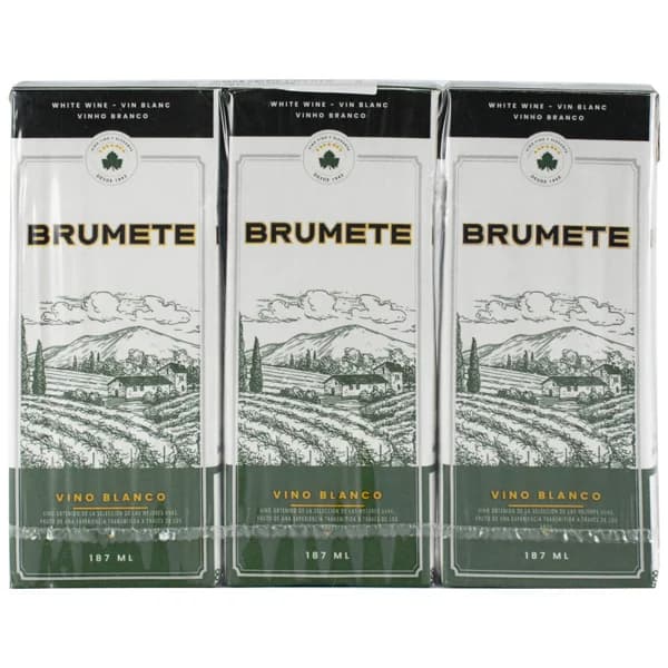 BRUMETE Vino blanco de mesa 3 x 187 ml. - 0.56 l - Imagen del producto en Findit