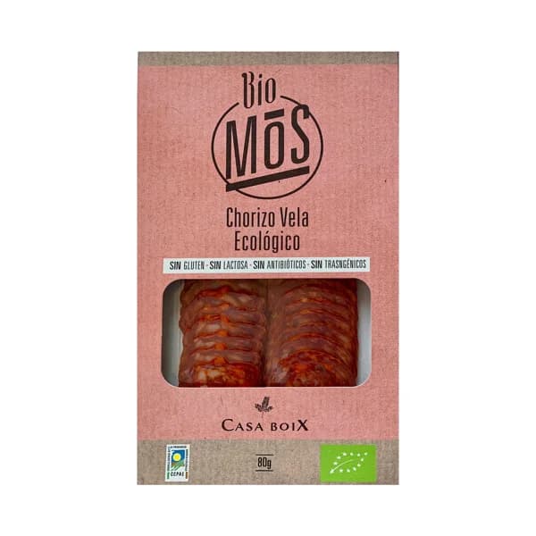 CASA BOIX Chorizo vela loncheado ecológico CASA BOIX 80 g. - 0.08 kg - Imagen del producto en Findit