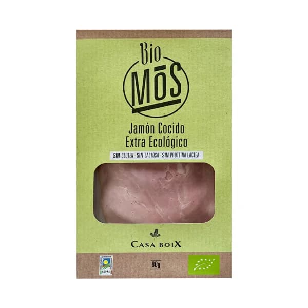 CASA BOIX Jamón cocido extra loncheado ecológico CASA BOIX 80 g. - 0.08 kg - Imagen del producto en Findit