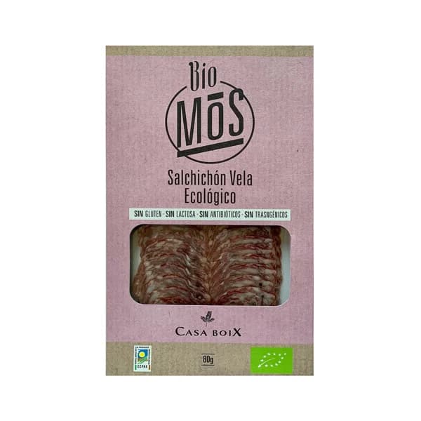 CASA BOIX Salchichón vela loncheado ecológico CASA BOIX 80 g. - 0.08 kg - Imagen del producto en Findit