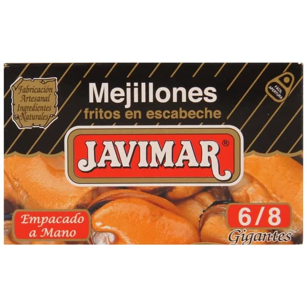 JAVIMAR Mejillones en escabeche 6/8 pzs 115 g. - 0.07 kg - Imagen del producto en Findit