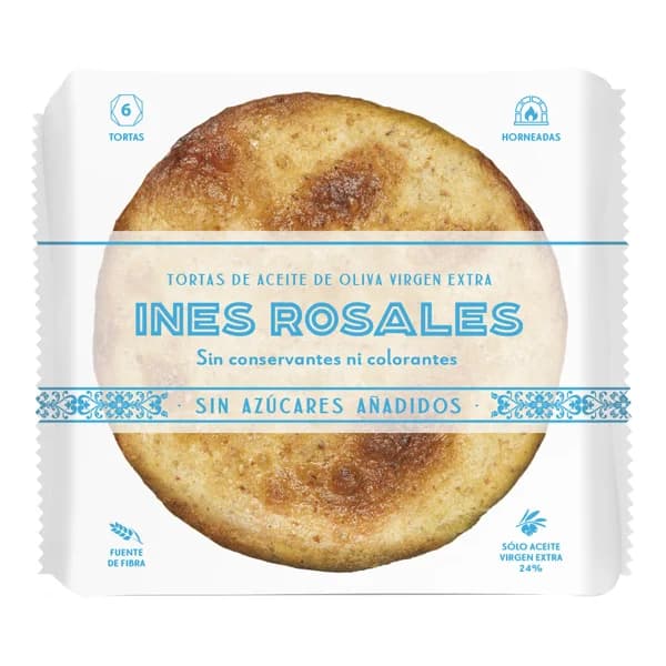 INÉS ROSALES Tortas de aceite de oliva virgen extra sin azucares añadidos 6 uds 180 g. - 0.18 kg - Imagen del producto en Findit