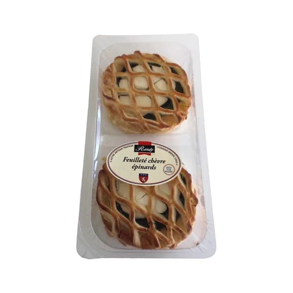 RANDY Hojaldre relleno de queso de cabra y espinacas, listo para calentar y comer 2 x 140 g. - 0.24 kg - Imagen del producto en Findit