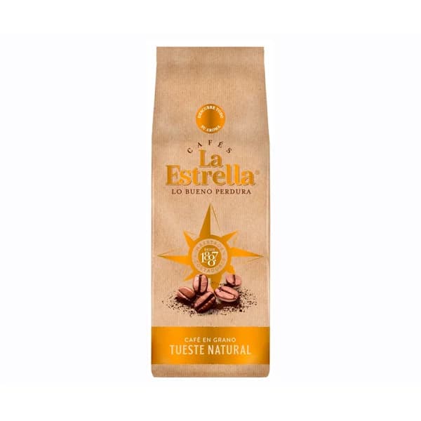 LA ESTRELLA Café en grano tueste natural 500 g. - 0.5 kg - Imagen del producto en Findit