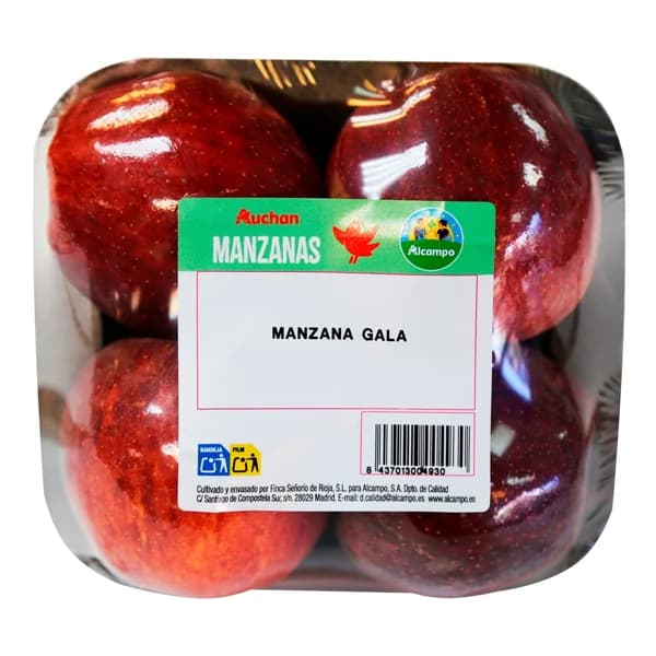 ALCAMPO CULTIVAMOS LO BUENO Manzanas Gala bandeja 4 uds - 0.75 kg - Imagen del producto en Findit