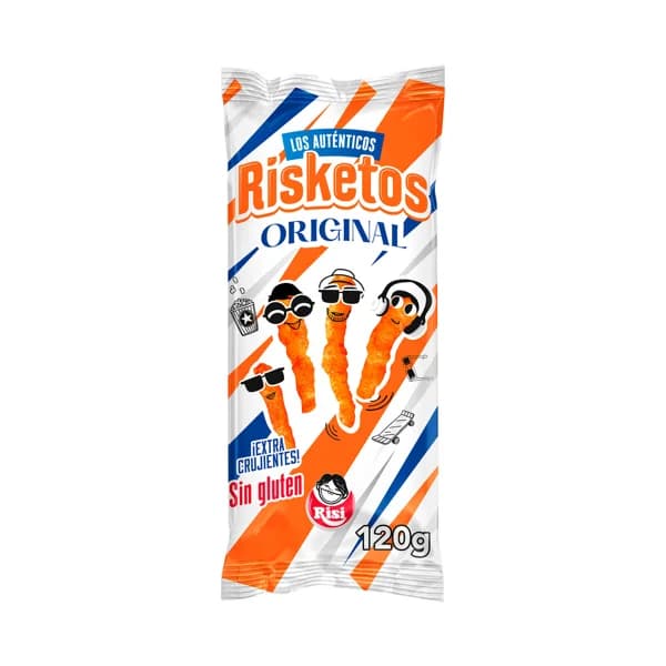 RISI Risketos originales (aperitivo frito extracrujiente con sabor a queso)  120 g. - 0.12 kg - Imagen del producto en Findit