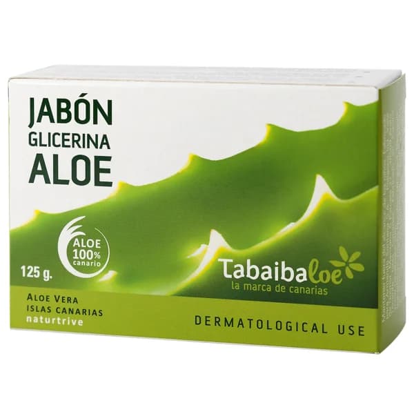 TABAIBA Pastilla de jabón corporal, con aloe vera 100% canario y glicerina TABAIBA 125 g. - 0.13 kg - Imagen del producto en Findit