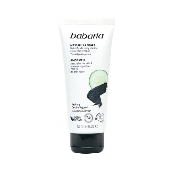 BABARIA Mascarilla facial con extracto de pepino y carbón vegetal, para todo tipo de pieles BABARIA 100 ml. - 0.1 l - Imagen del producto en Findit