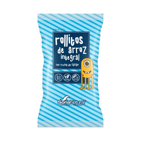SORIA NATURAL Rollitos de arroz integral ecológico con crema de cacao 3 uds. - 0.1 kg - Imagen del producto en Findit