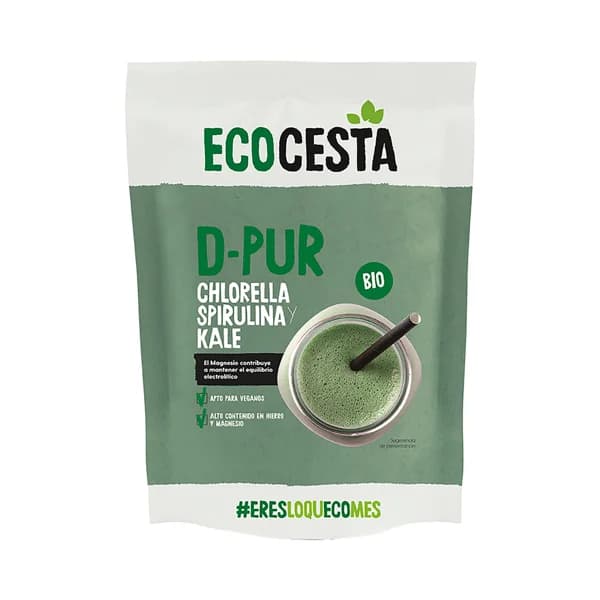ECOCESTA D-pur Superalimento D.-Tox (con chiorella, spirulina y kale) ecológica 175 g. - 0.18 kg - Imagen del producto en Findit