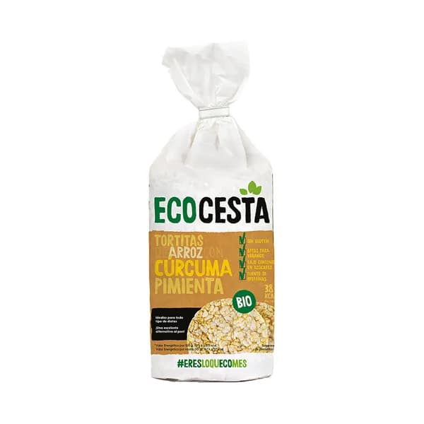ECOCESTA Tortitas de arroz con cúrcuma y pimienta ecológicas 115 g. - 0.12 kg - Imagen del producto en Findit