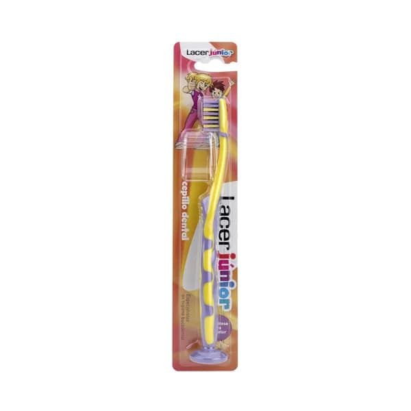 LACER Cepillo de dientes infantil con ventosa en el mango LACER Junior. - 1 ud - Imagen del producto en Findit
