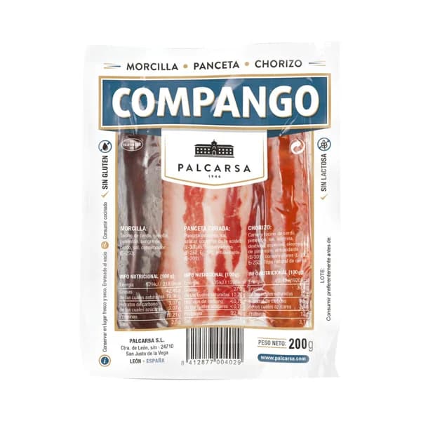 PALCARSA Compango compuesto por chorizo, panceta y morcilla 200 g. - 0.2 kg - Imagen del producto en Findit