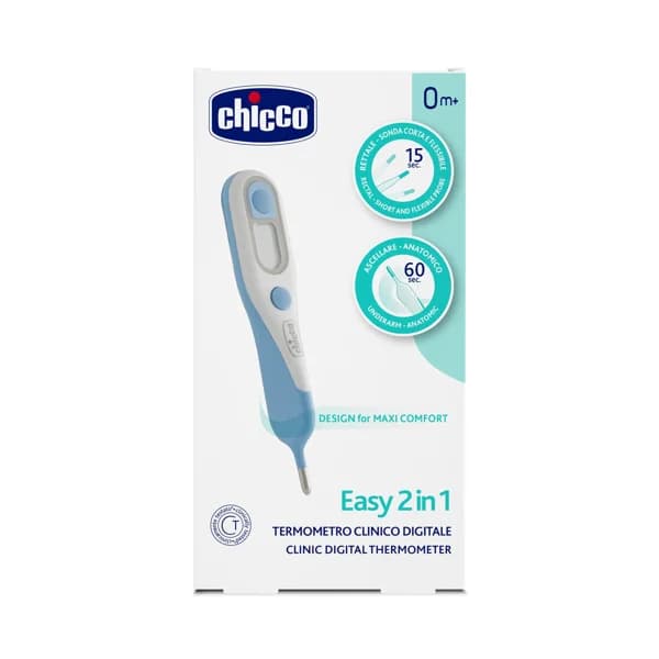 CHICCO Termómetro digital de sonda corta y diseño anatómico CHICCO Easy 2 in 1. - 1 ud - Imagen del producto en Findit