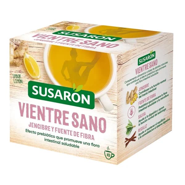 SUSARON Vientre Sano Infusión jengibre y fuente de fibra 10 uds. 13 g. - 1 ud - Imagen del producto en Findit