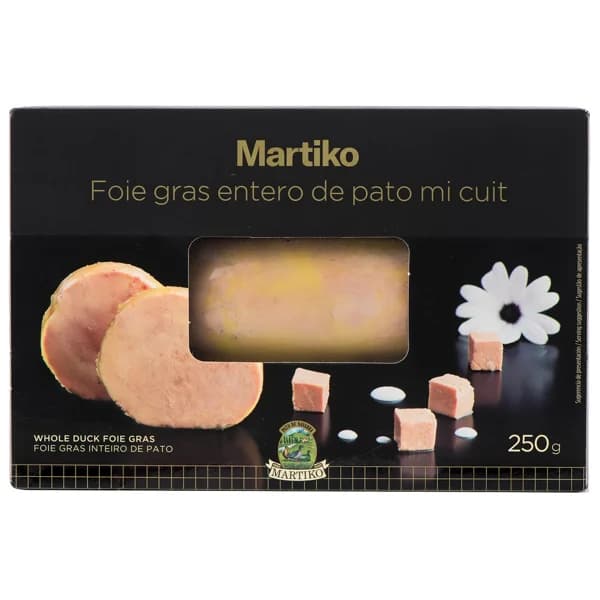 MARTIKO Foie gras de pato (de Navarra) entero "Mi cuit" 250 g. - 0.25 kg - Imagen del producto en Findit