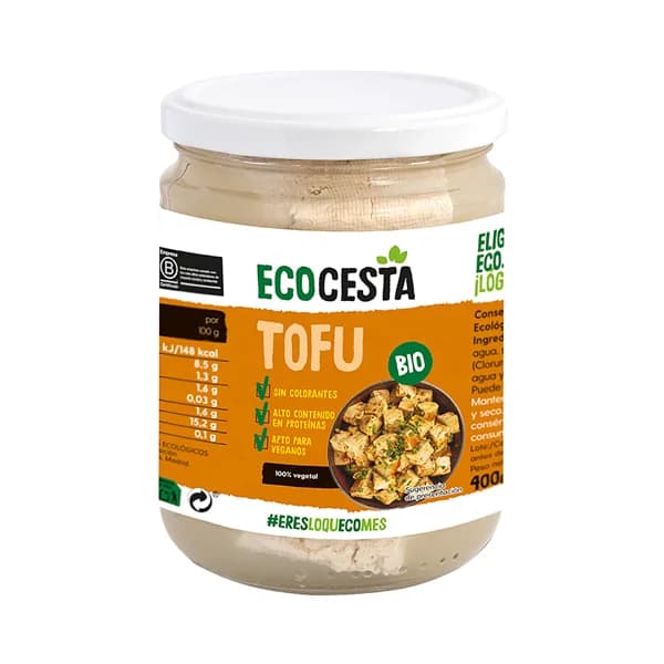 ECOCESTA Tofu ecológico 100% vegetal, sin colorantes y apto para veganos 400 g. - 0.44 kg - Imagen del producto en Findit