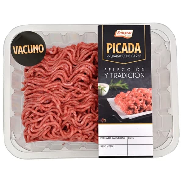 Bandeja de preparado de carne picada de vacuno EMCESA 365 g. - 0.37 kg - Imagen del producto en Findit