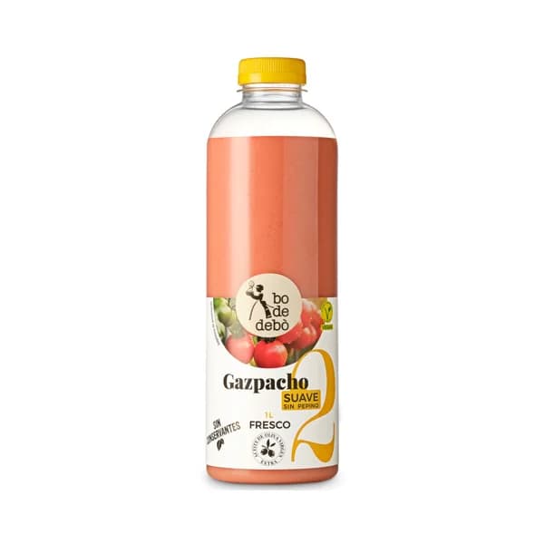 BO DE DEBÓ Gazpacho de sabor suave con aceite de oliva virgen extra, sin pepino 1 l. - 1 l - Imagen del producto en Findit