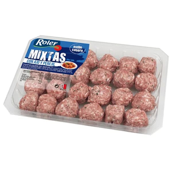 Albóndigas mixtas (cerdo-vacuno) ROLER 667 gr. 20 uds. - 0.67 kg - Imagen del producto en Findit